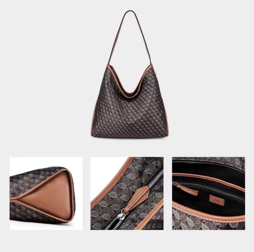 Women's Lucky Silk Pouch Monogram Commuter Underarm Shoulder Bags