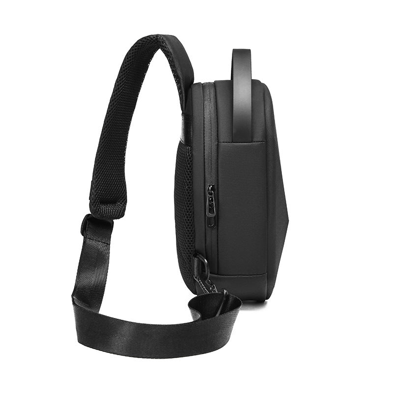Men's Hard Waterproof Large Capacity Street Trendy Men's Chest Bags