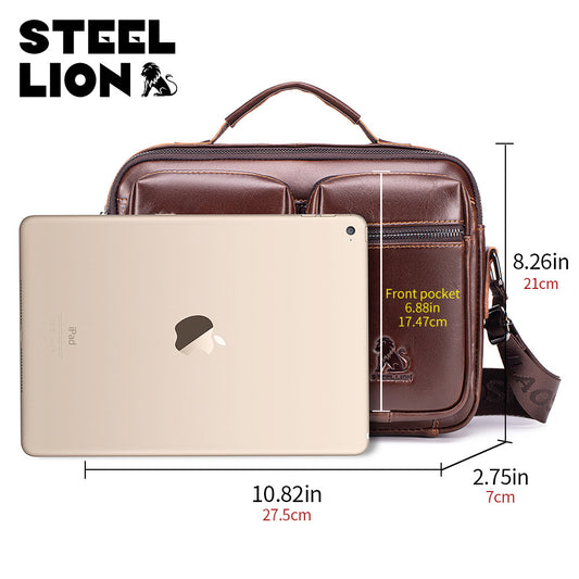 Men's Russia Cowhide Male Leather Large Capacity Men's Messenger Bags