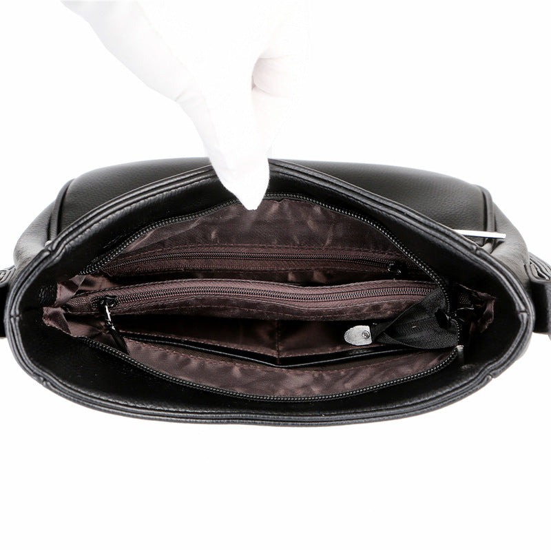Women's Simple Classy Mom Soft Leather Shoulder Bags