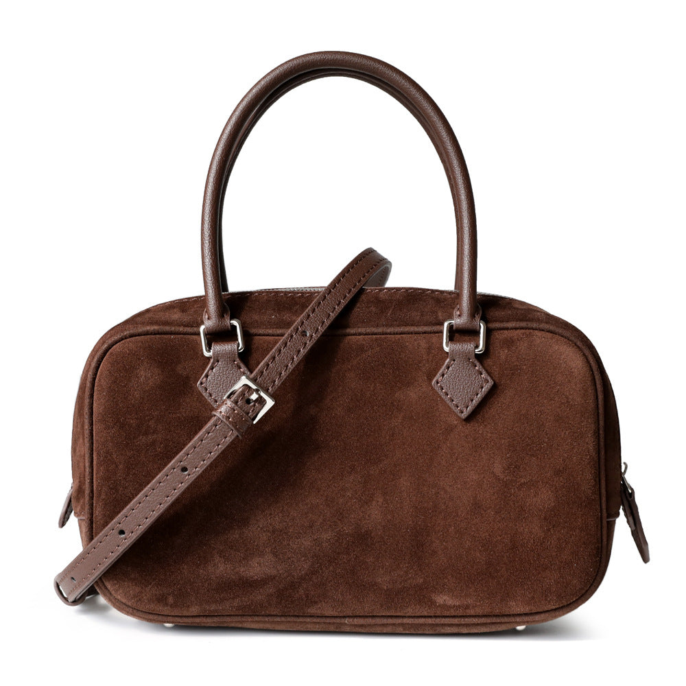 Niche High-grade Down Feather Female Boston Bags
