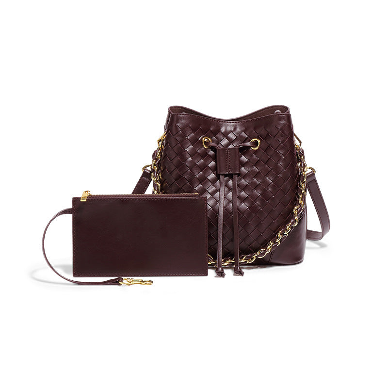 Women's Fashionable Stylish Hand-woven Textured Minority Simple Bags