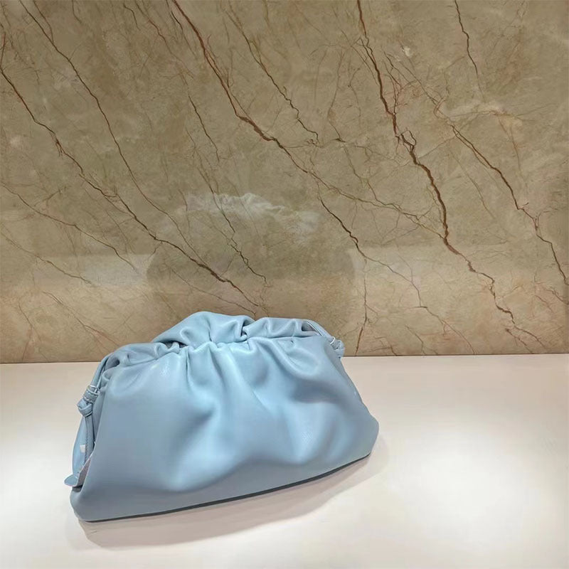 Women's Selected Genuine Leather Dumpling Clutch Cowhide Crossbody Bags