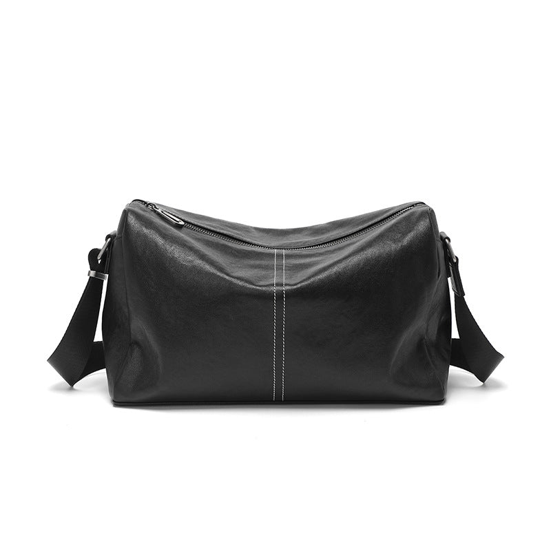 Men's Comfortable Leather Soft Cow Horizontal Men's Messenger Bags