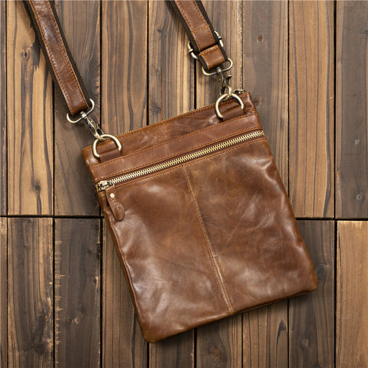 Men's Genuine Leather Pc Vintage Oil Wax Men's Waist Packs