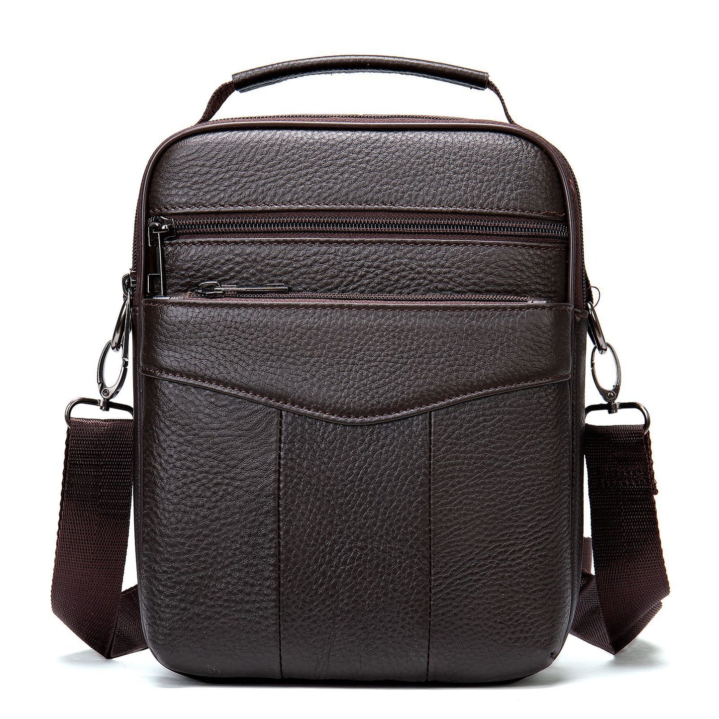 Men's First Layer Cowhide Large Capacity Portable Men's Shoulder Bags