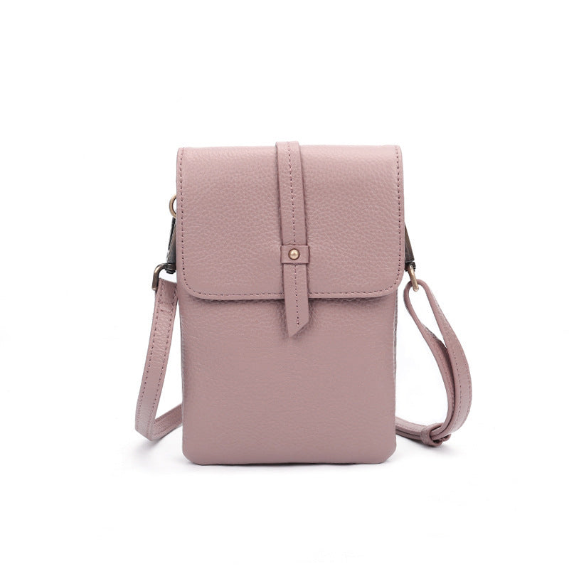 Women's First Layer Cowhide Simple Cell Lightweight Bags
