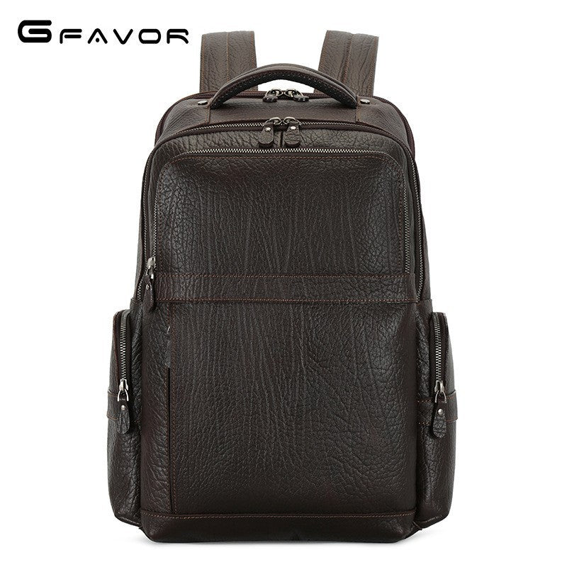 Men's Capacity High-grade Leather First Layer Cowhide Backpacks