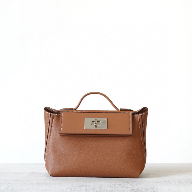 Women's Cowhide Vintage Kelly Hardware Wings Style Shoulder Bags