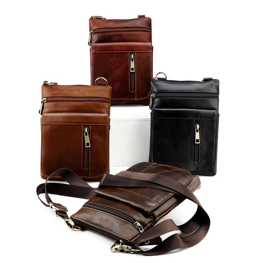 Men's Genuine Leather Business Cowhide Retro Large Men's Messenger Bags