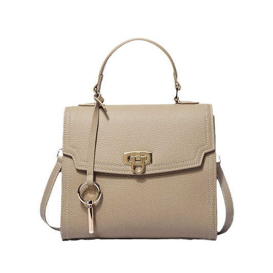 Women's Light Luxury Genuine Leather Summer First Layer Small Square Bags