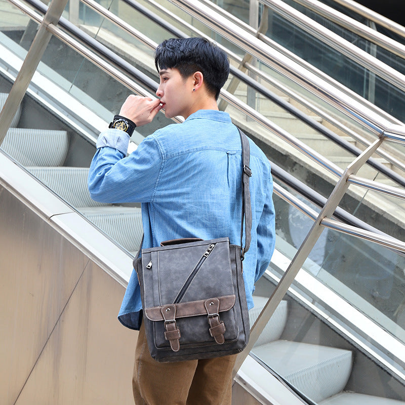Men's Elegant Vintage Commuter Large Capacity Men's Shoulder Bags