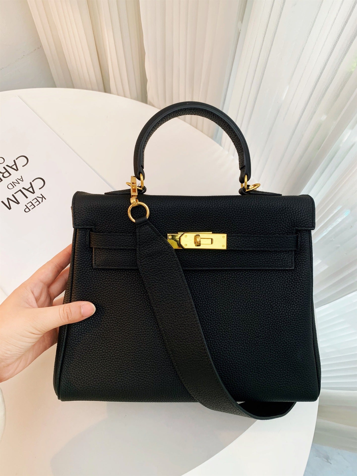 Women's Top Layer Cow Leather Wide Strap Handbags
