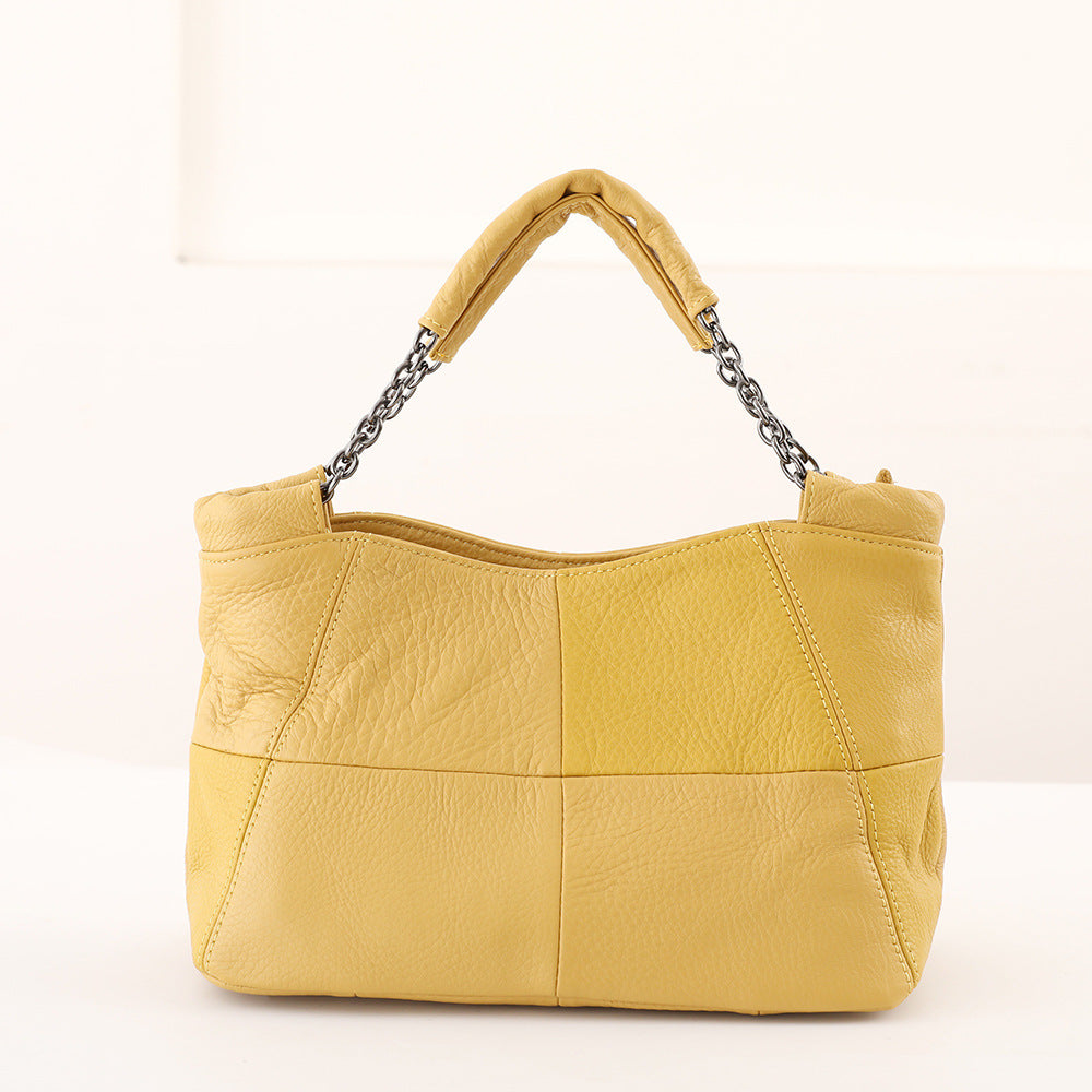 Women's First Layer Cowhide Portable Genuine Leather Handbags