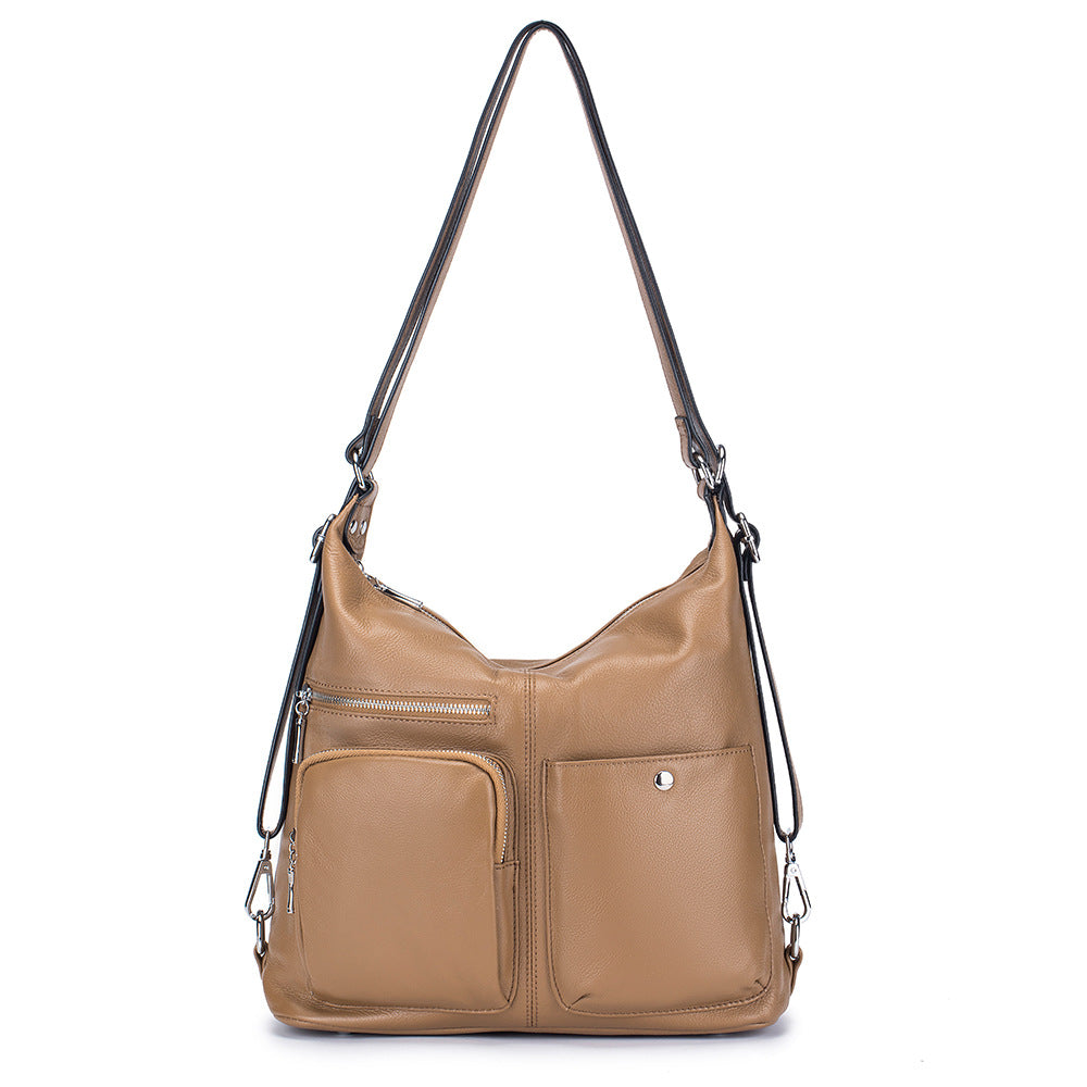 Women's Genuine Leather Made Korean Versatile First Layer Cattlehide Fashion Backpacks