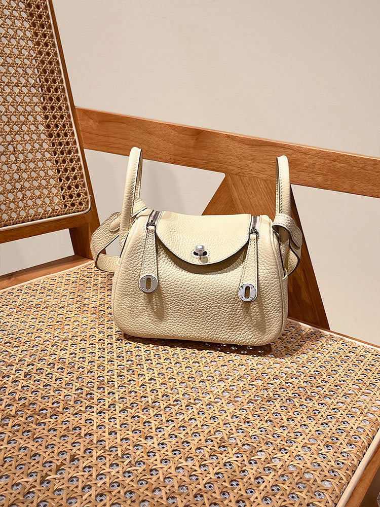 Cowhide Classic Mini Lindy Doctor Portable Crossbody Bags