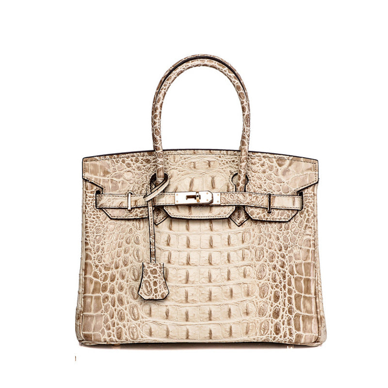 Women's Classic Fashion Genuine Leather Platinum Handbags