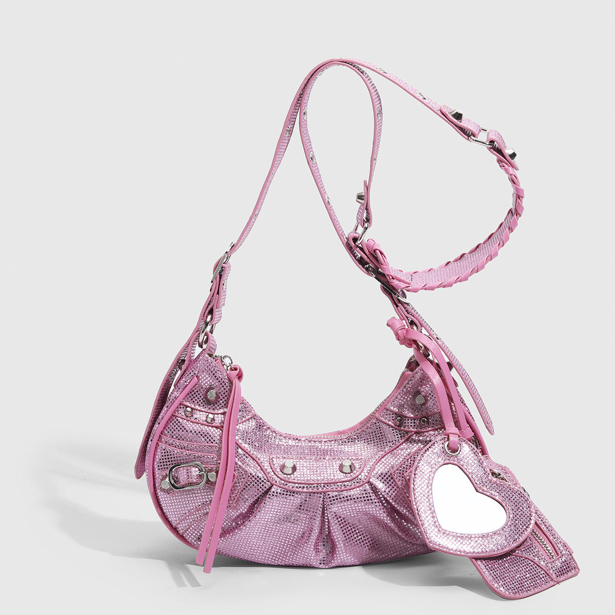 Women's Fashion Retro Rivet Motorcycle Sweet Cool Bags