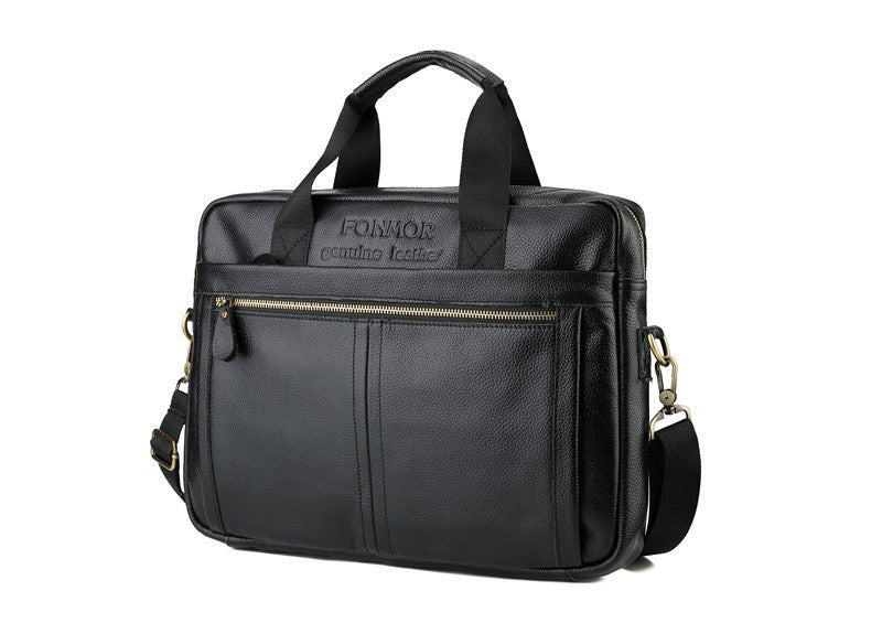 Men's First Layer Cowhide Business Leather Computer Men's Briefcases