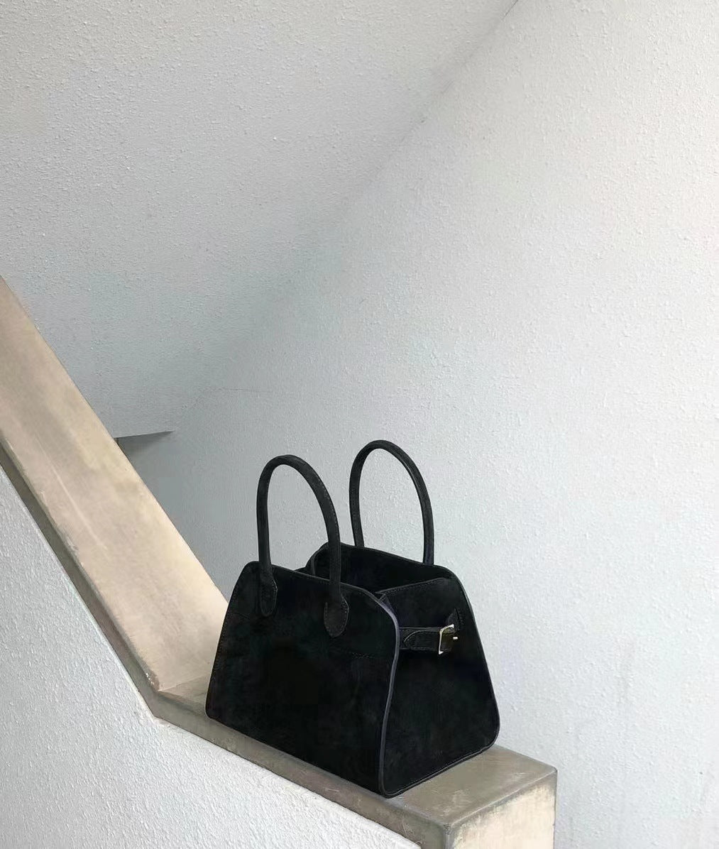 Cowhide Frosted Niche Large Capacity Color Bucket Bags