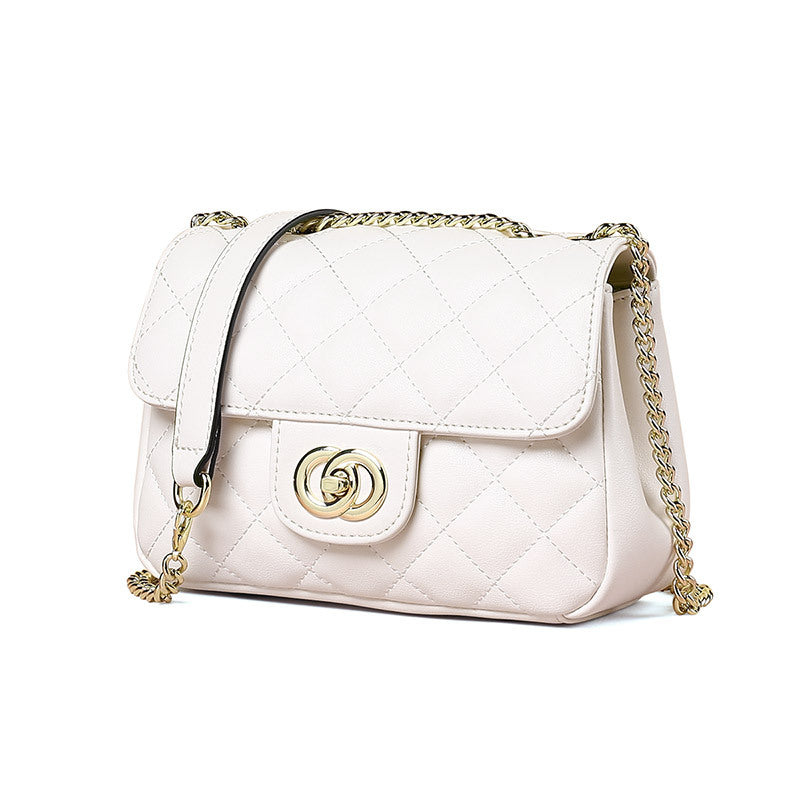 Women's Broadcast Authorized Genuine Leather Classic Style Diamond Shoulder Bags
