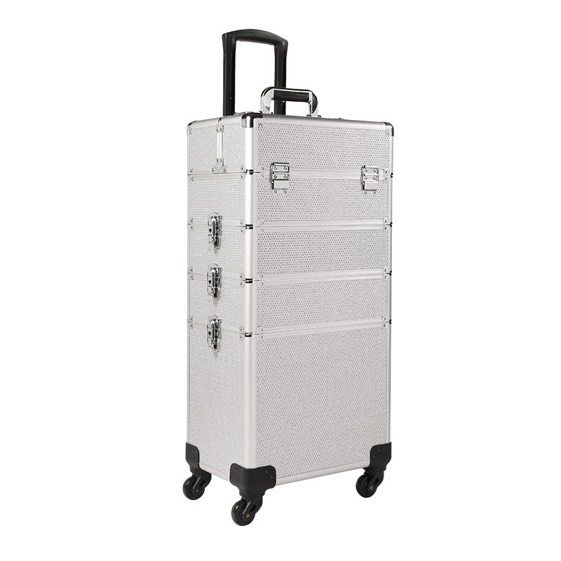 Suitcase Band Makeup Fixing Box Beauty Nail Cosmetic Cases