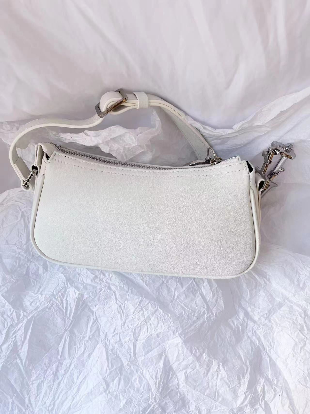Women's Layer Cowhide Underarm French Retro Fashion Shoulder Bags