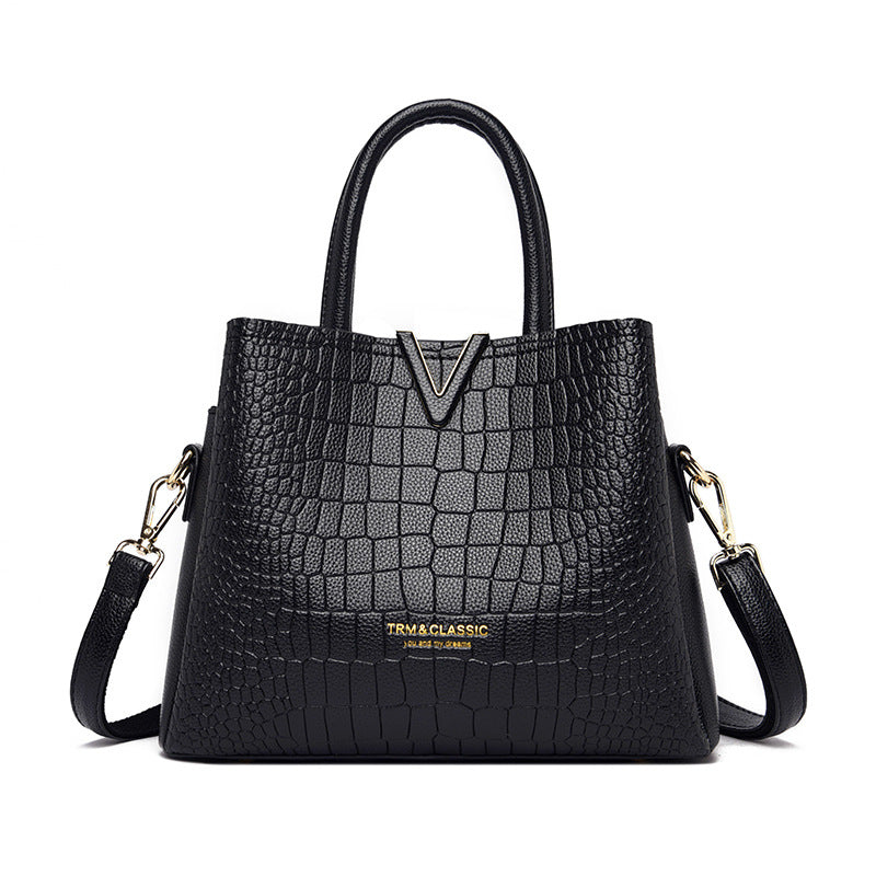 Women's Temperament Portable Simplicity Stylish Texture Fashion Handbags