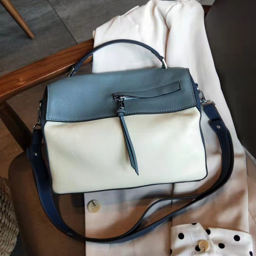 Women's Line Soft Leather Underarm Fashionable Large Shoulder Bags