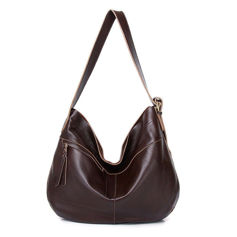 Genuine Leather Soft Large Capacity Retro Shoulder Bags