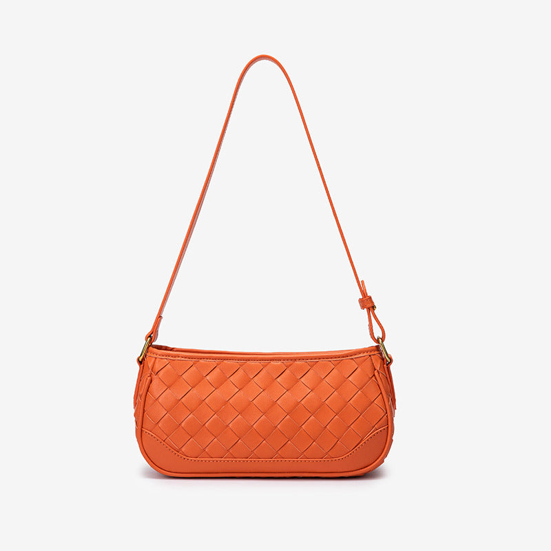 Women's Fashionable Woven Underarm Baguette Hand Bags