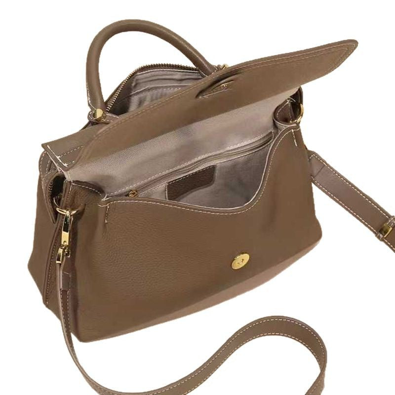 Women's First Layer Cowhide Leather Commuter Large Handbags