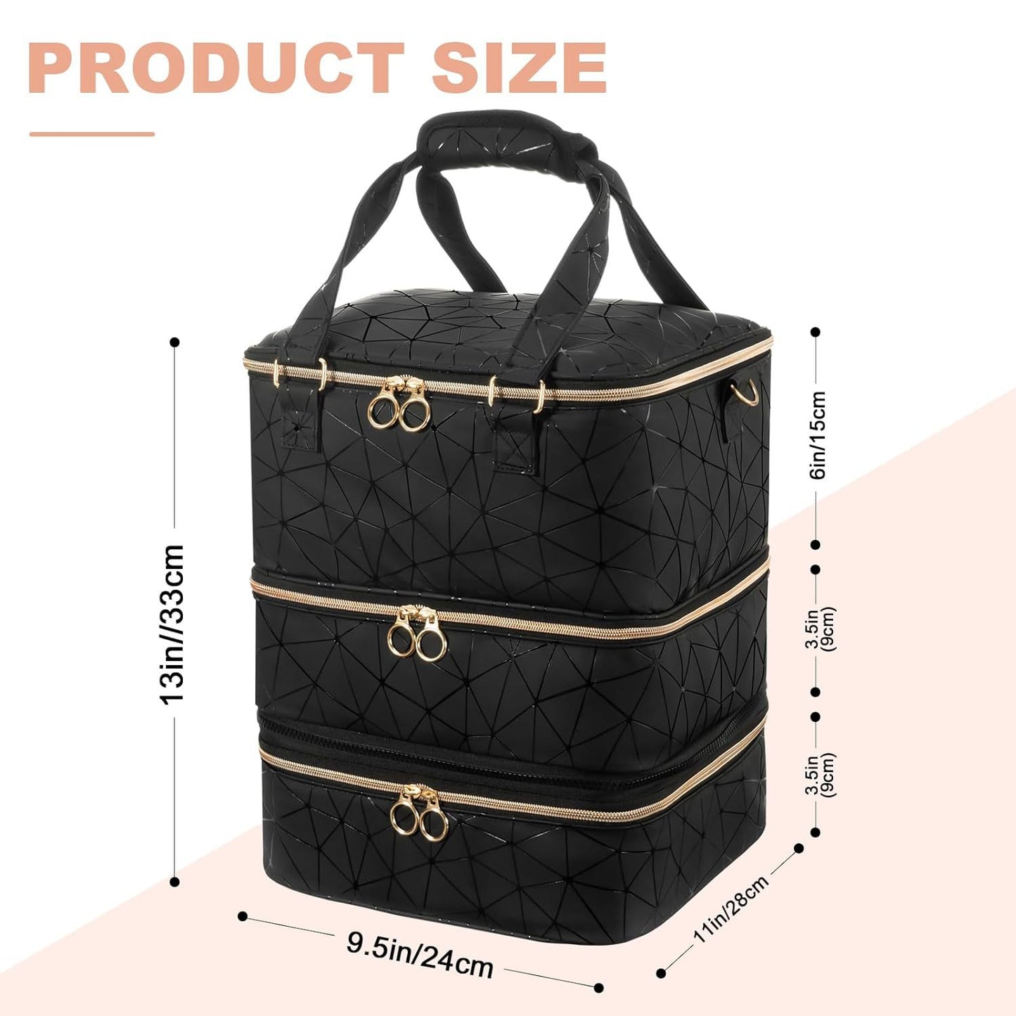 Portable High-grade Detachable Large Capacity Nail Polish Storage Can Cosmetic Bags
