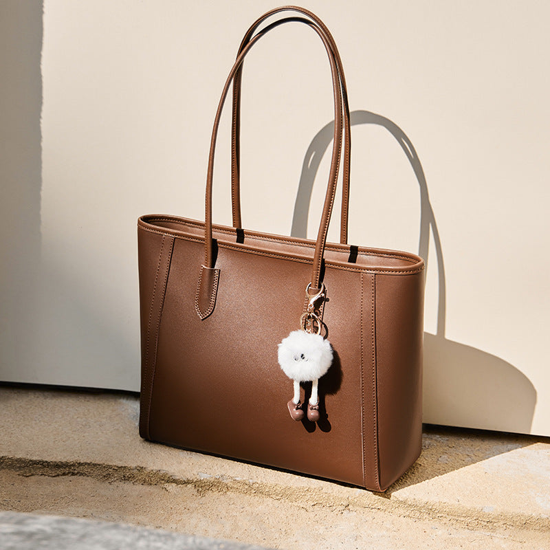 Women's Large Capacity Commuter Summer Genuine Leather Bags