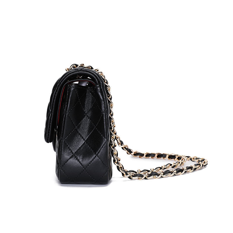 Women's Rhombus Chain Sheepskin Classic Fashion Genuine Shoulder Bags
