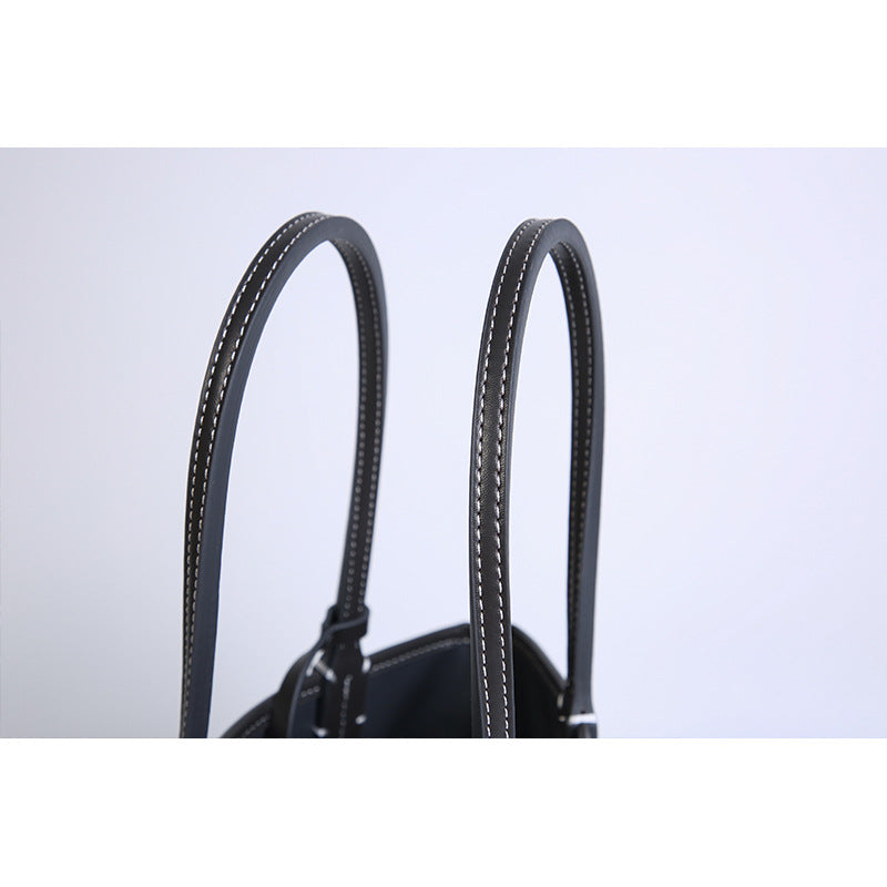 Leather Dog Teeth Double-sided Mini Mother Tote Bags