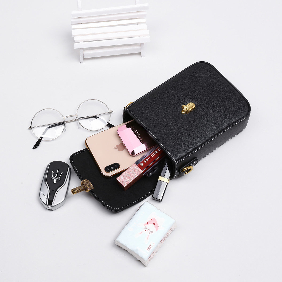 Women's Leather Fashionable Mini Vertical Autumn Crossbody Bags