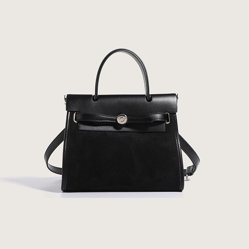 Women's Fashion Trendy Texture Kelly Soft Leather Shoulder Bags
