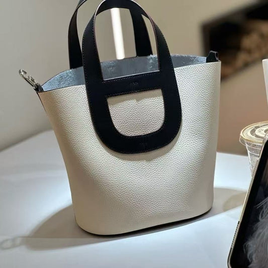 Women's Nose Vegetable Basket Layer Cowhide Large Handbags