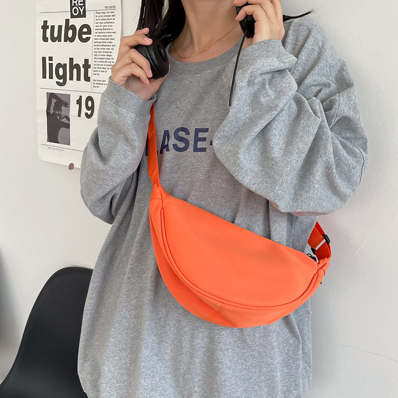 Women's Artistic Solid Color Simple Dumpling For Crossbody Bags