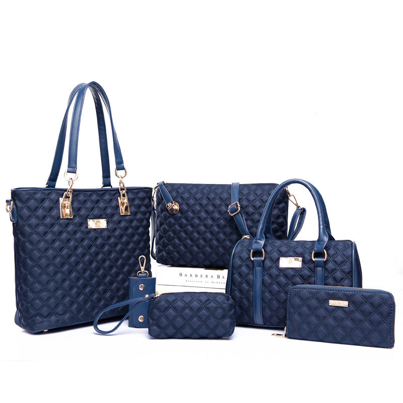Women's Match Sets Combination Nylon Embroidery Thread Shoulder Bags