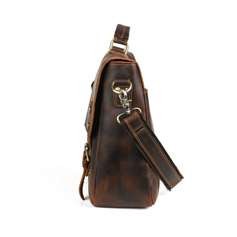 Men's Crazy Horse Leather Portable First Layer Men's Briefcases