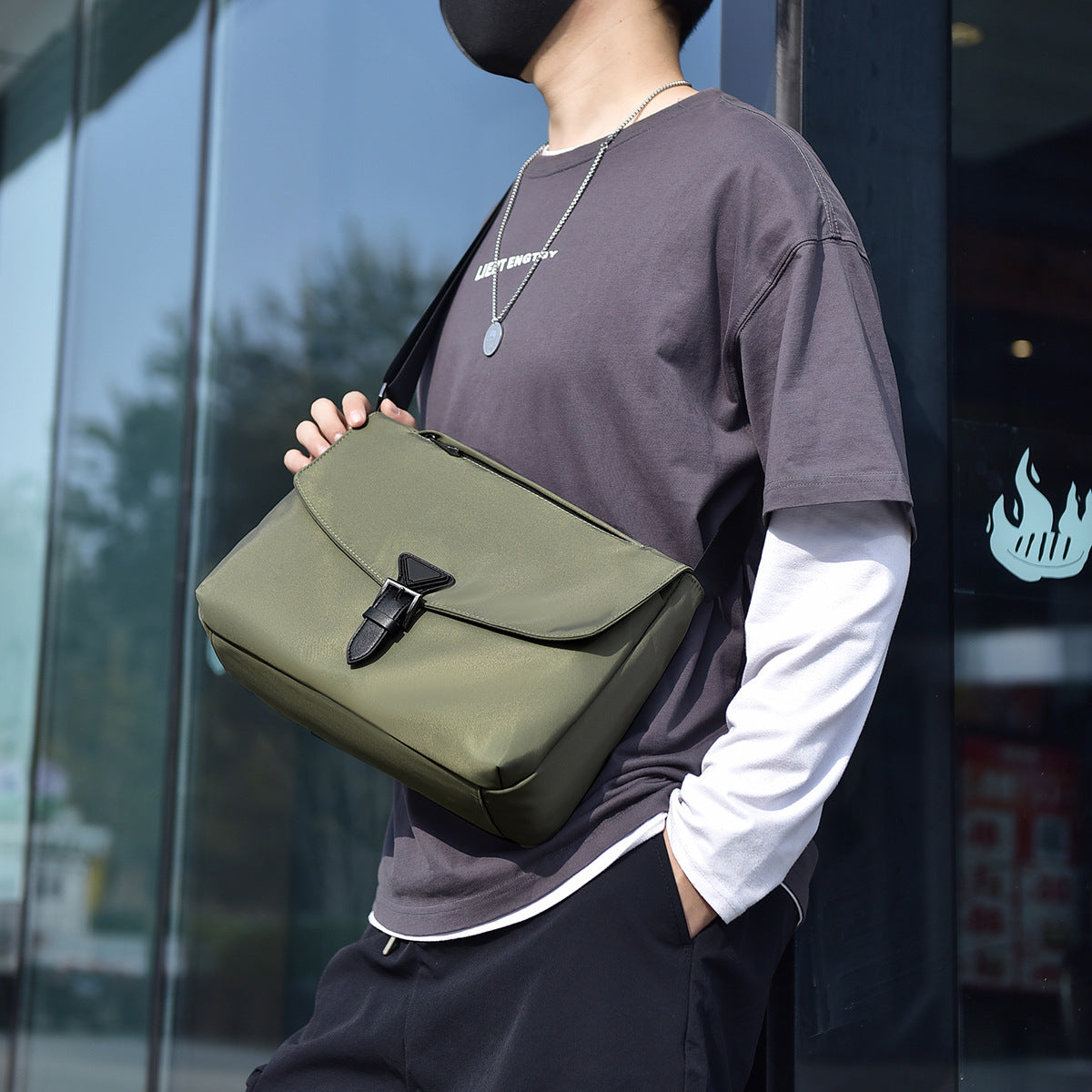 Men's Business Wearproof Waterproof Oxford Cloth Men's Messenger Bags