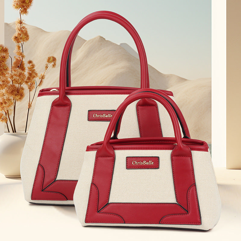 Large Capacity Commuter Portable Canvas Simple Handbags