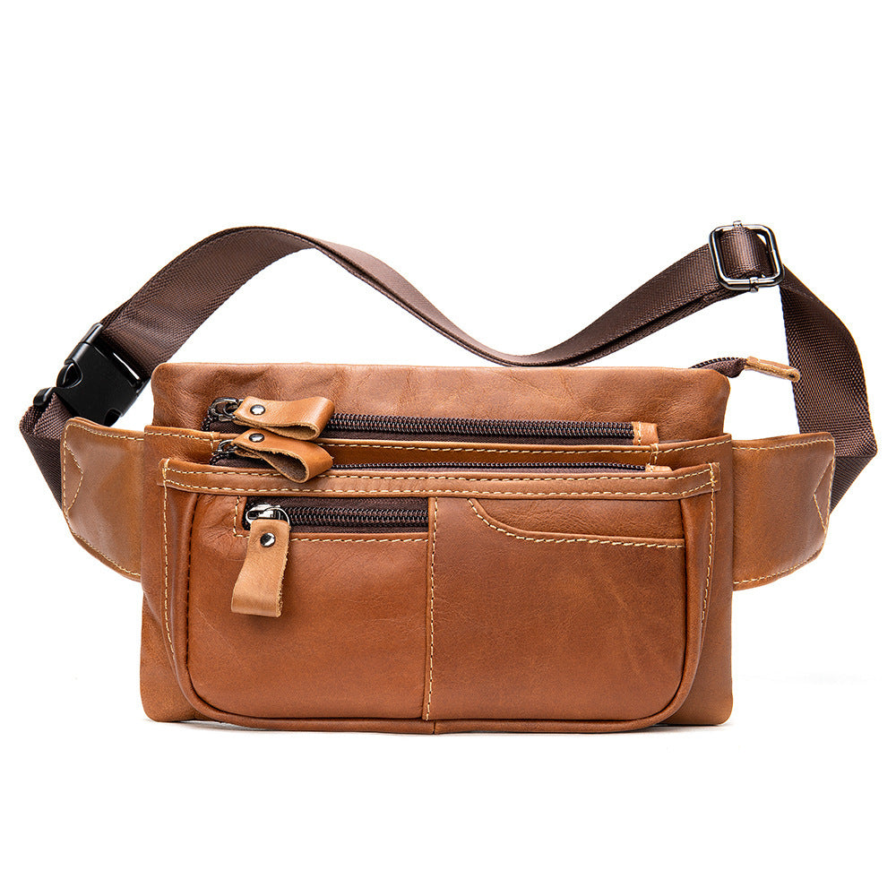 Men's Genuine Leather Retro Mobile First Layer Men's Waist Packs