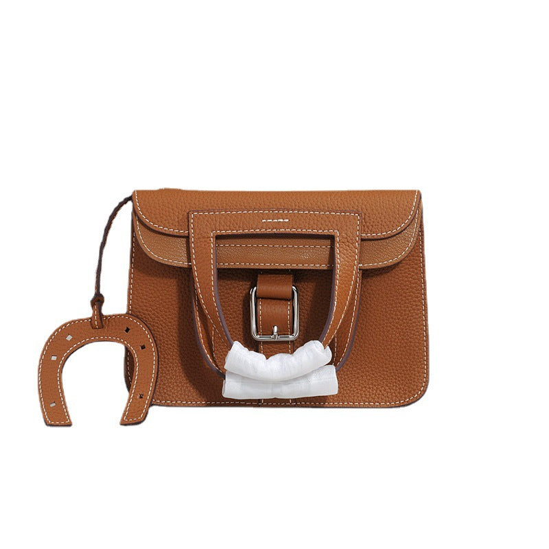 Women's Korean First Layer Cowhide Practical Decorative Crossbody Bags