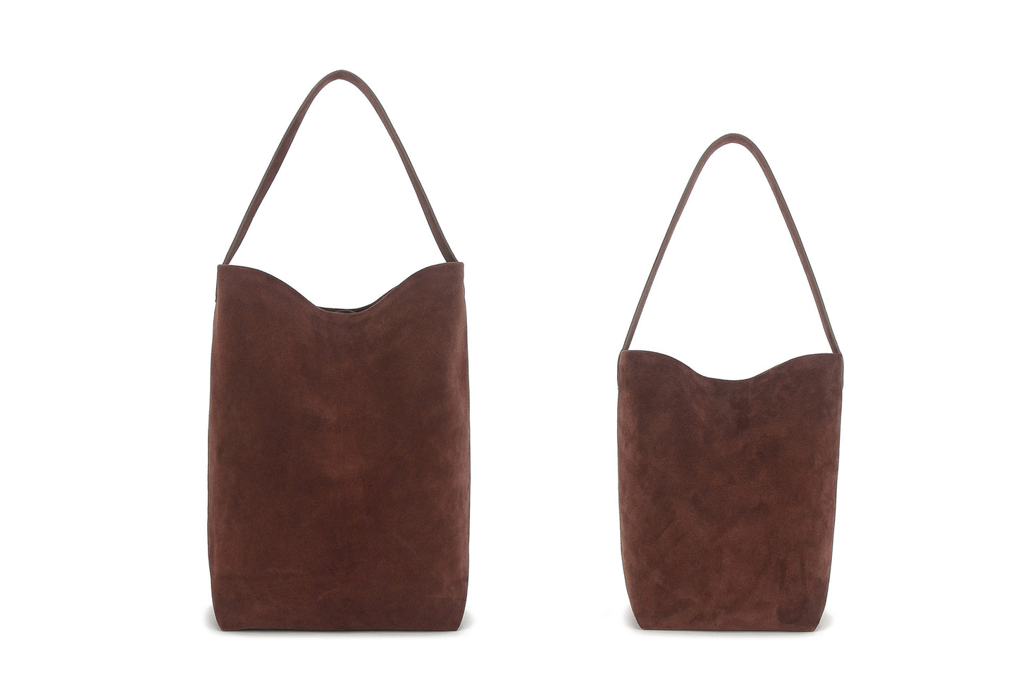 Soft Suede Cowhide Matte Leather Large Bucket Bags