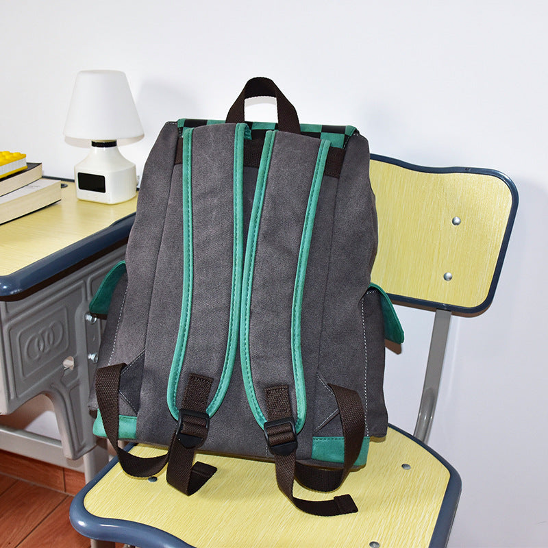 Attack Fire Shadow One Piece Canvas Middle School Students' Schoolbags