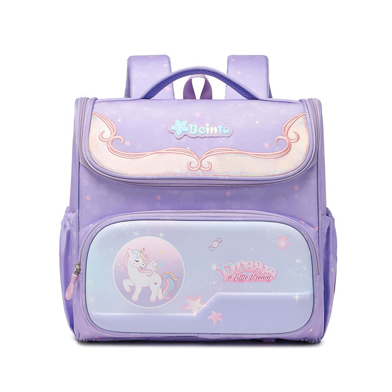 Children's Horizontal Cartoon Lightweight Burden Alleviation Spine Elementary School Students' Schoolbags