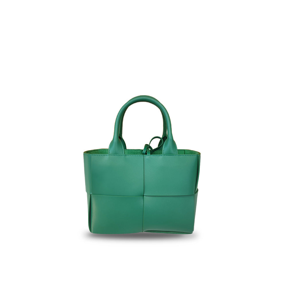 Women's Genuine Leather Woven Cowhide Fashion Crossbody Bags